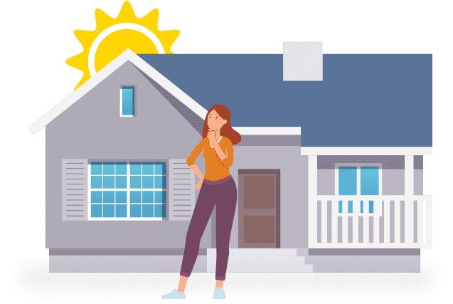 Girl House An animation of a girl in front of a house. PACE program Florida.