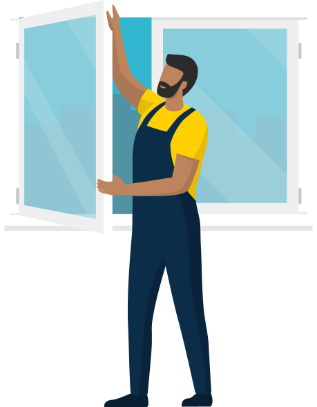 window-man An animation of a man installing a window. How to finance home improvements.