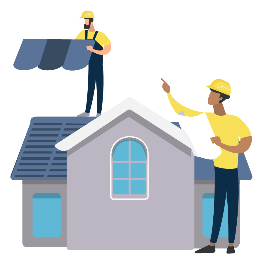 Roofing-illustration Roof Replacements and Repairs 11